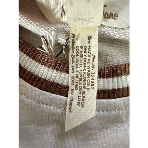 NWT Matilda Jane Enchanted Garden Walk The Talk White Brown Knit Tee Shirt 10 - Picture 6 of 7